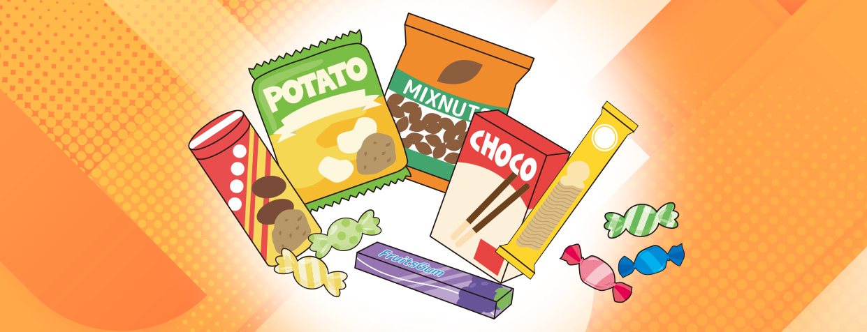 お菓子の取り方